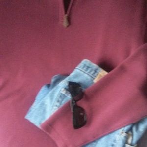 Mens Island Shores 1/4 Zip Pullover Rib Sweater